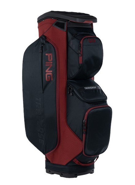 Ping Traverse 244 cart bag, černo/červený