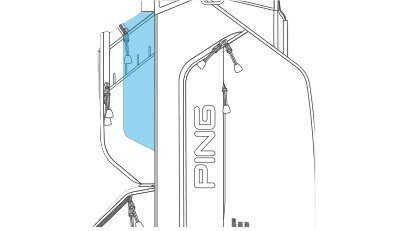 Ping Traverse 244 cart bag, černo/červený