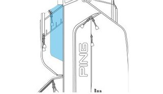 Ping Traverse 244 cart bag, černo/červený