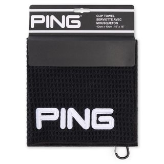 Ping Clip golfový ručník, černý