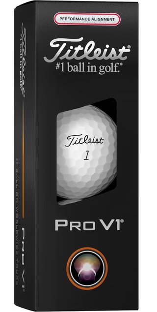 Titleist Pro V1 Performance Alignment Red golfové míčky