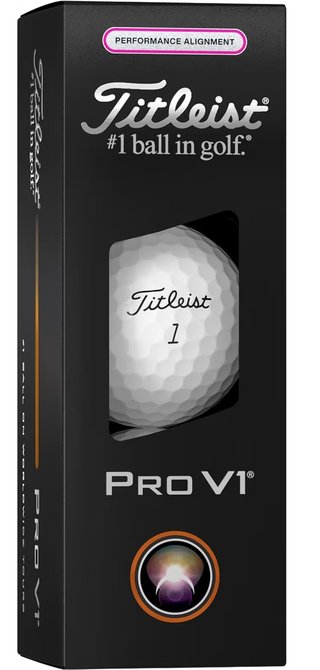 Titleist Pro V1 Performance Alignment Pink golfové míčky