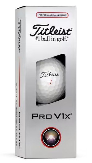 Titleist Pro V1x Performance Alignment Red golfové míčky
