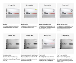 Titleist Pro V1x Left Dash AIM Enhanced golfové míčky