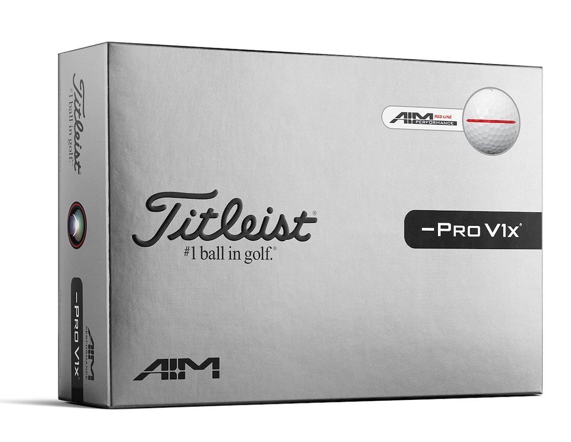 Titleist Pro V1x Left Dash Performance Alignment Red golfové míčky