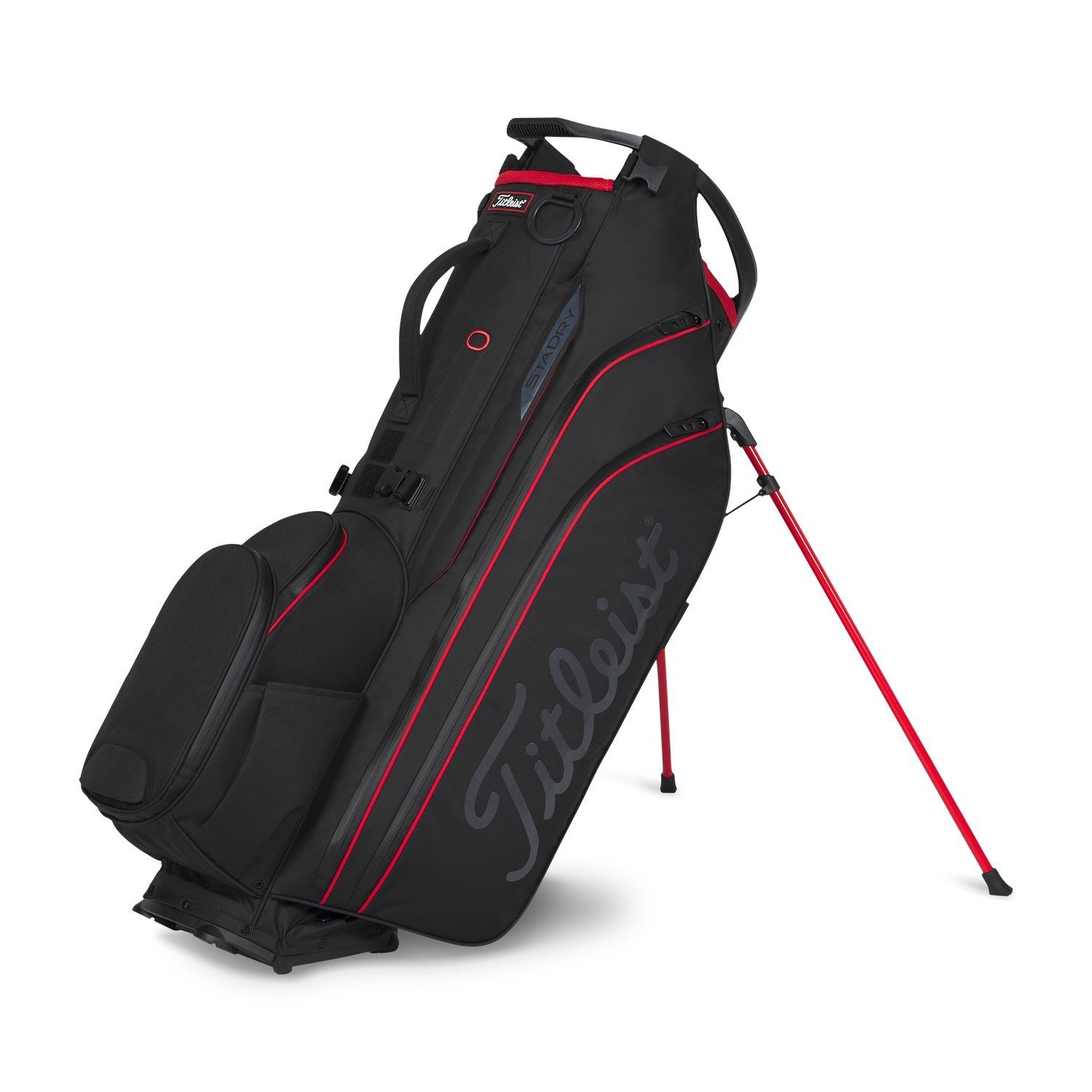Titleist Hybrid 14 StaDry stand bag, černo/červený