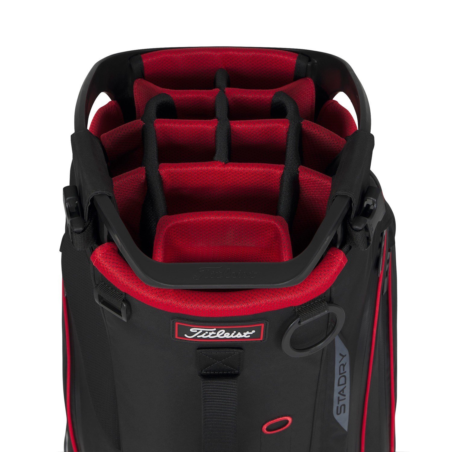 Titleist Hybrid 14 StaDry stand bag, černo/červený