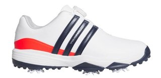 Adidas Tour360 24 Boa dětské golfové boty, bílo/modro/červené