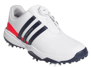 Adidas Tour360 24 Boa dětské golfové boty, bílo/modro/červené