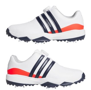Adidas Tour360 24 Boa dětské golfové boty, bílo/modro/červené