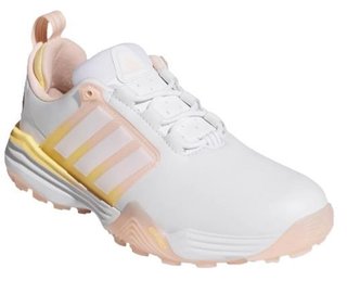 Adidas Adipower 26 Spikeless dámské golfové boty, cloud white/blush pink/ice tangerine