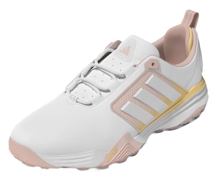 Adidas Adipower 26 Spikeless dámské golfové boty, cloud white/blush pink/ice tangerine