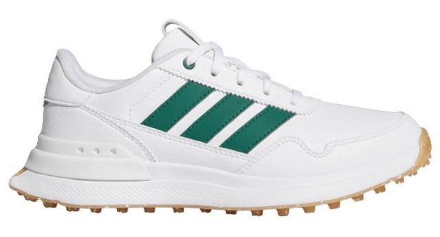 Adidas S2G 26 Spikeless dětské golfové boty, bílo/zelené