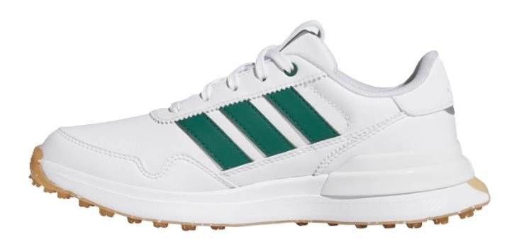 Adidas S2G 26 Spikeless dětské golfové boty, bílo/zelené