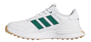 Adidas S2G 26 Spikeless dětské golfové boty, bílo/zelené