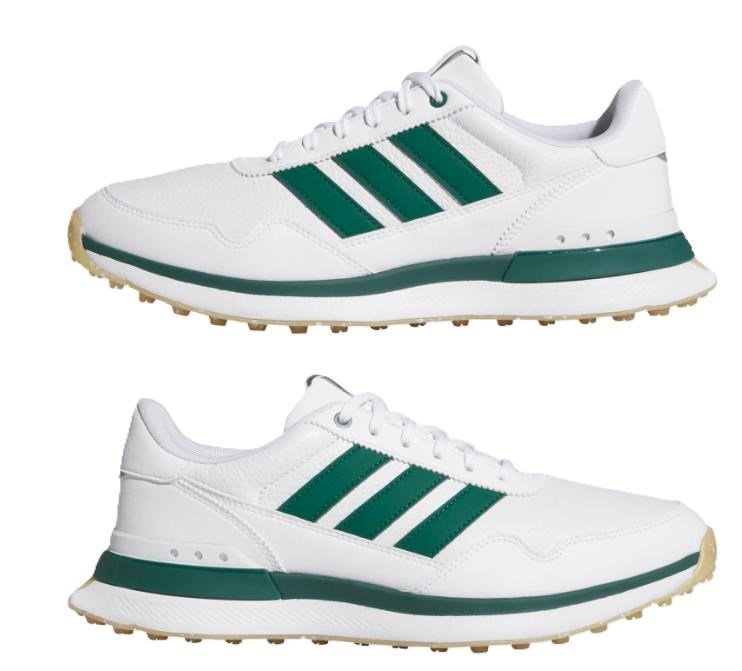 Adidas S2G 26 Leather Spikeless pánské golfové boty, bílo/zelené