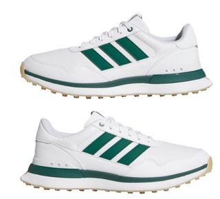 Adidas S2G 26 Leather Spikeless pánské golfové boty, bílo/zelené