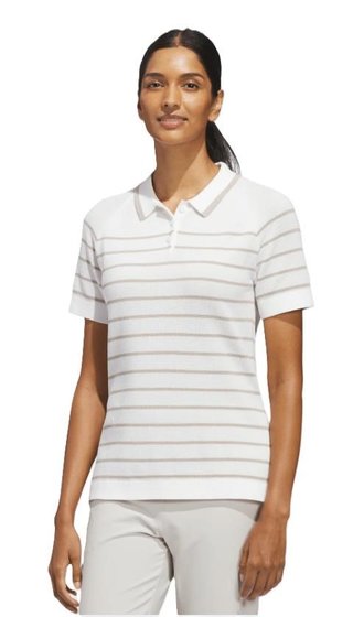 Adidas Ultimate365+ Stripe Knit dámské polo, bílé