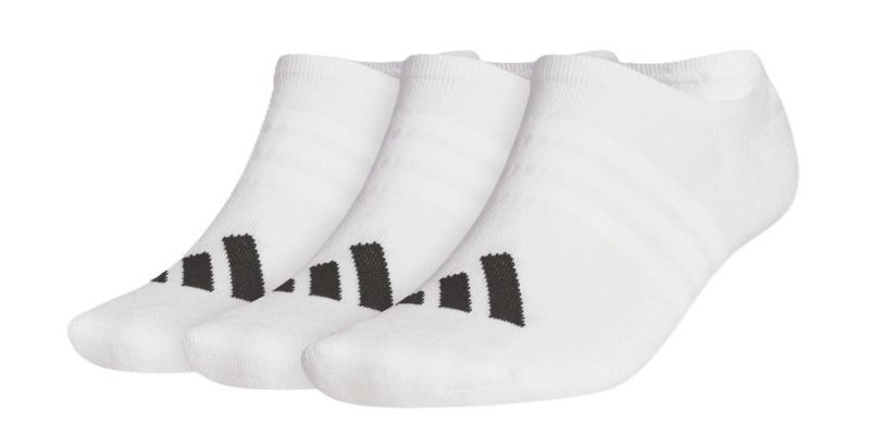 Adidas No Show pánské ponožky, bílé, 3 páry