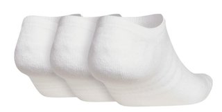 Adidas No Show pánské ponožky, bílé, 3 páry