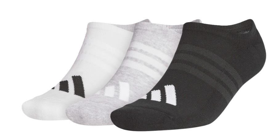 Adidas No Show pánské ponožky, mix barev, 3páry