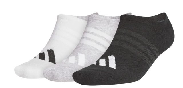 Adidas No Show pánské ponožky, mix barev, 3páry