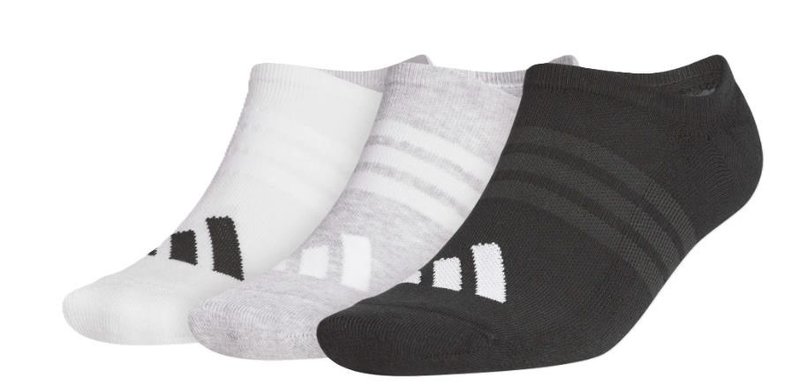 Adidas No Show pánské ponožky, mix barev, 3páry