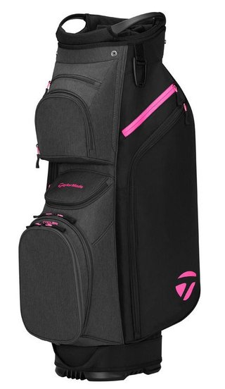 TaylorMade Cart Lite cart bag, černo/šedo/neon růžový