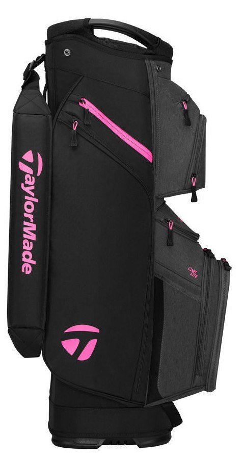 TaylorMade Cart Lite cart bag, černo/šedo/neon růžový