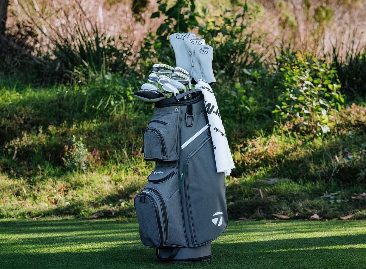 TaylorMade Cart Lite cart bag, černo/šedo/neon růžový