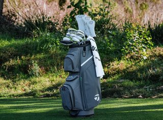 TaylorMade Cart Lite cart bag, černo/šedo/neon růžový