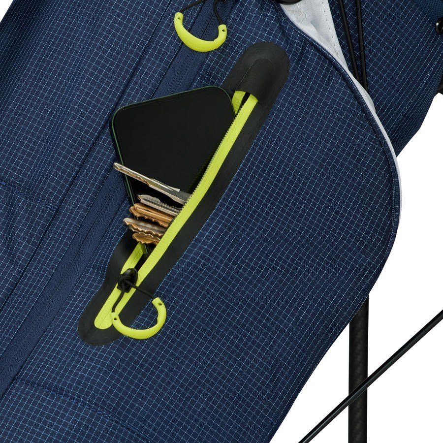 TaylorMade FlexTech Super Lite stand bag, tmavě modro/bílo/neon limetkový