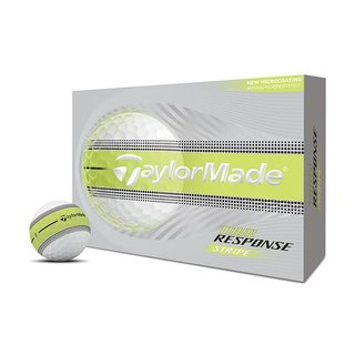 JuCad TaylorMade Tour Response Stripe golfové míče 2026 (12 kusů), neonově žlutá