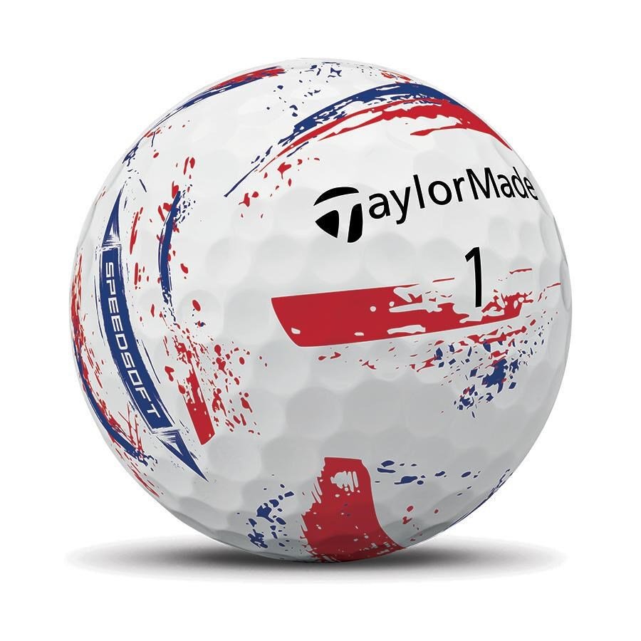 TaylorMade SpeedSoft Ink Blue/Red golfové míčky
