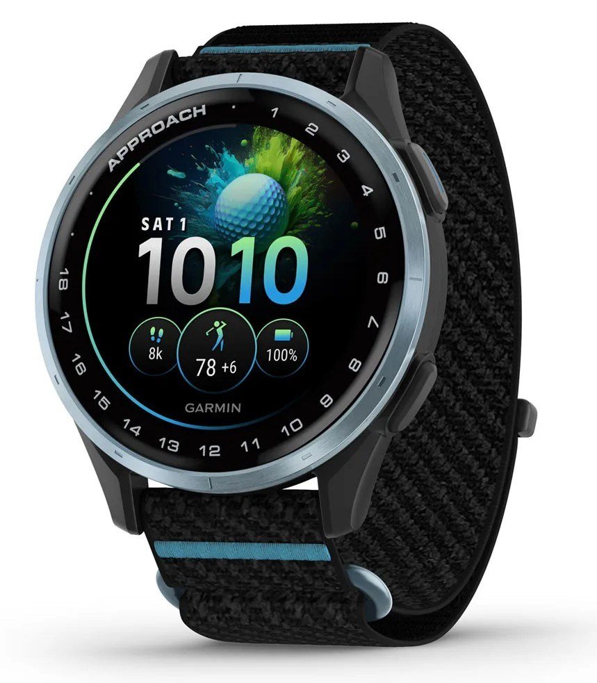 Garmin Approach J1 dětské golfové hodinky, černé/azure aluminium