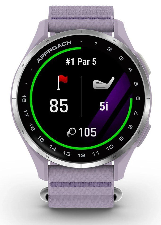 Garmin Approach J1 dětské golfové hodinky, lilac/silver aluminium