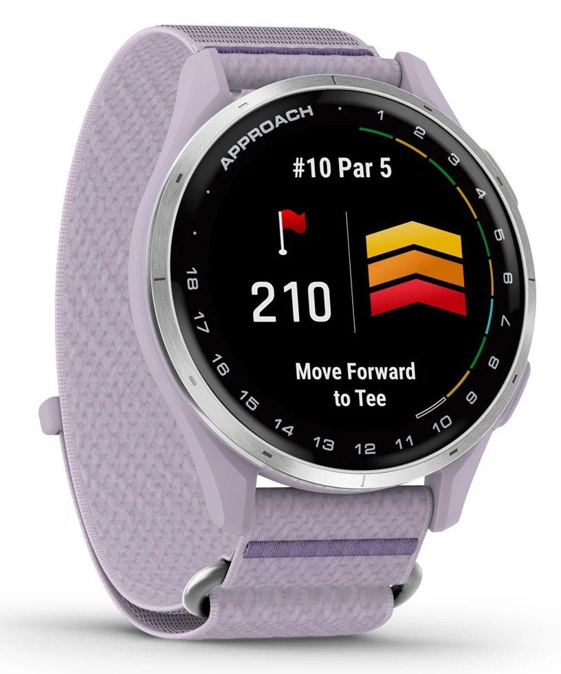 Garmin Approach J1 dětské golfové hodinky, lilac/silver aluminium