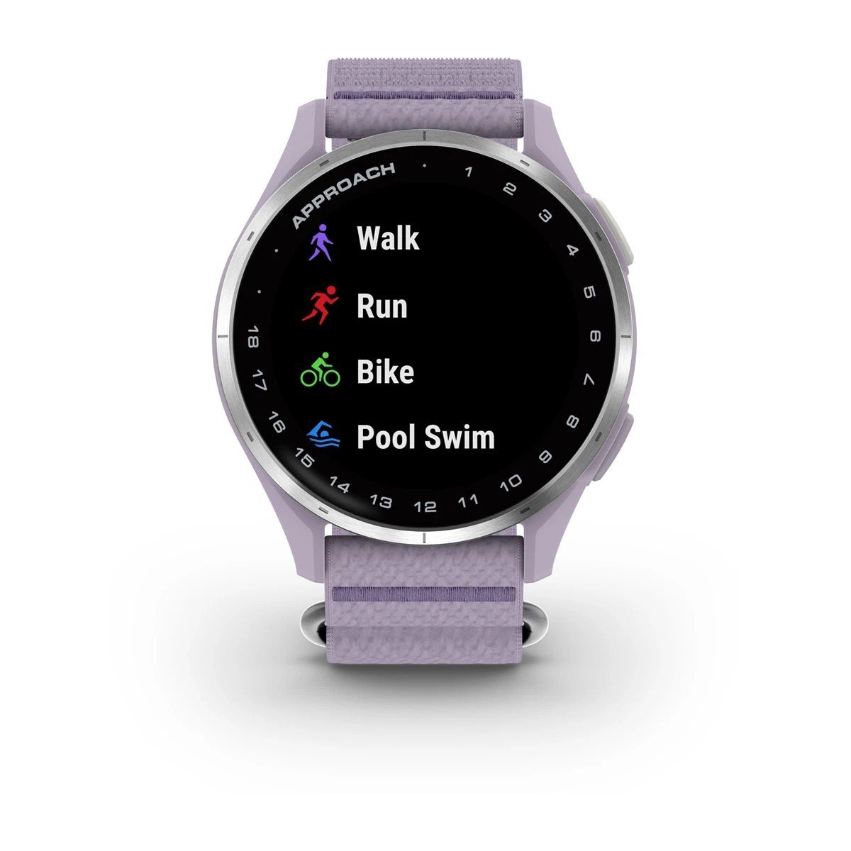 Garmin Approach J1 dětské golfové hodinky, lilac/silver aluminium