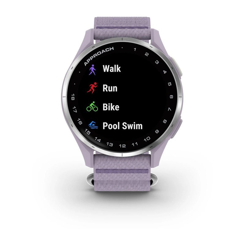 Garmin Approach J1 dětské golfové hodinky, lilac/silver aluminium