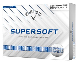 LIMITED - Callaway Supersoft golfové míčky, DISTRESSED BLUE STRIPE