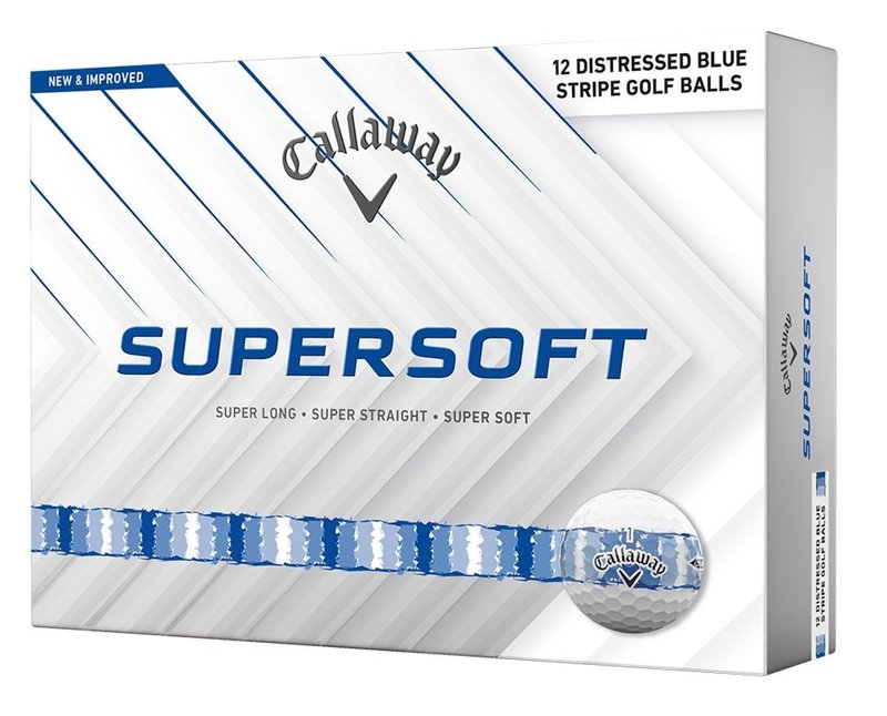 LIMITED - Callaway Supersoft golfové míčky, DISTRESSED BLUE STRIPE