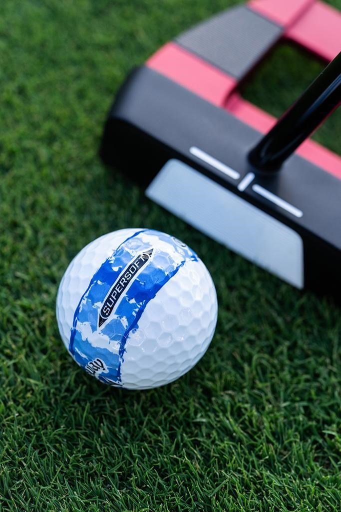 LIMITED - Callaway Supersoft golfové míčky, DISTRESSED BLUE STRIPE