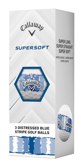 LIMITED - Callaway Supersoft golfové míčky, DISTRESSED BLUE STRIPE