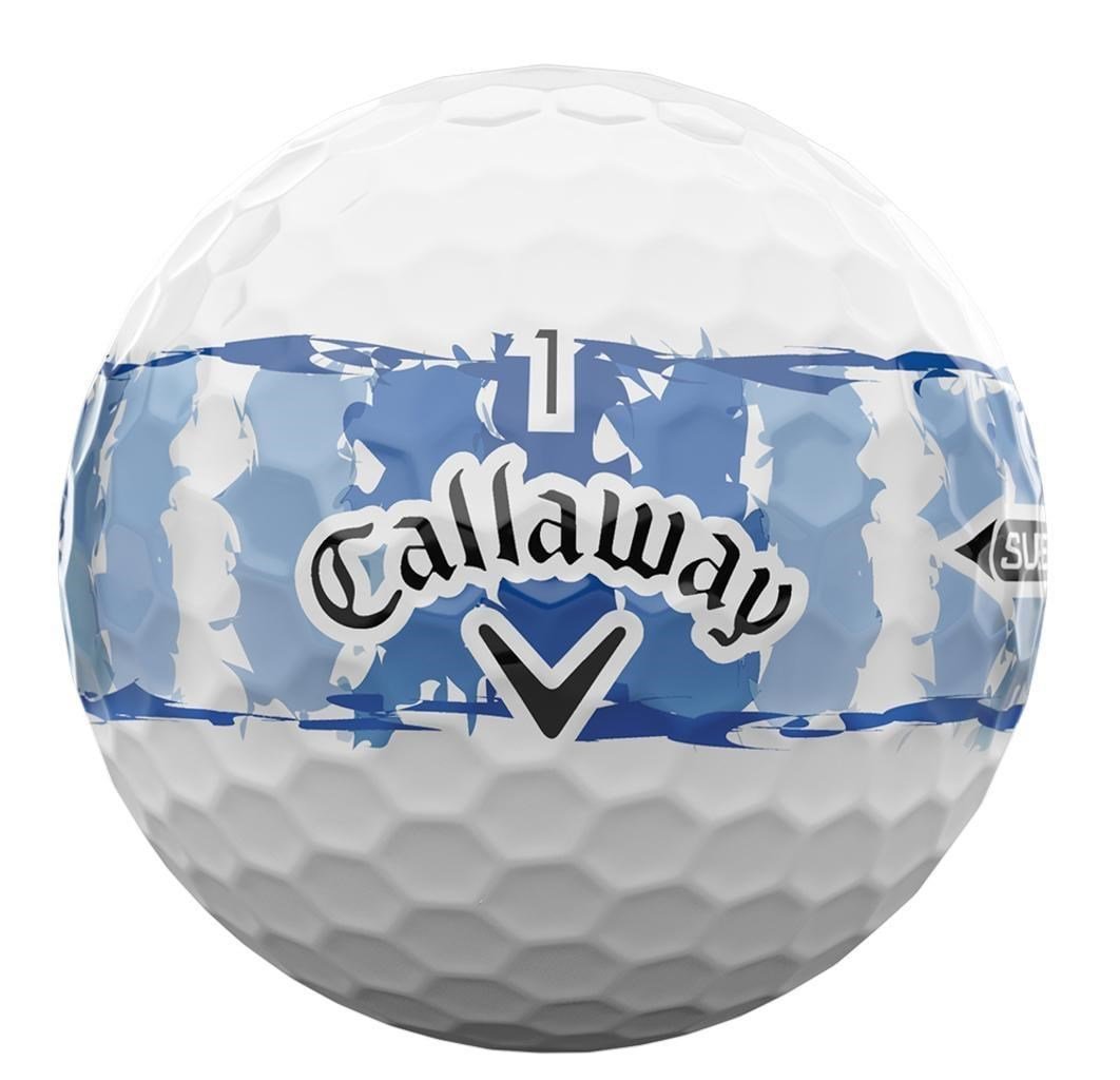 LIMITED - Callaway Supersoft golfové míčky, DISTRESSED BLUE STRIPE