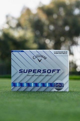 LIMITED - Callaway Supersoft golfové míčky, DISTRESSED BLUE STRIPE
