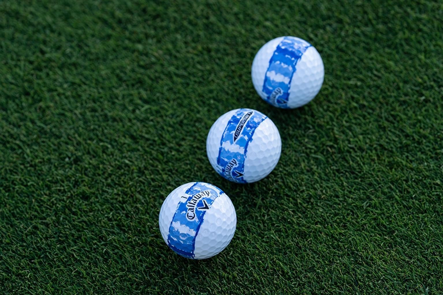 LIMITED - Callaway Supersoft golfové míčky, DISTRESSED BLUE STRIPE