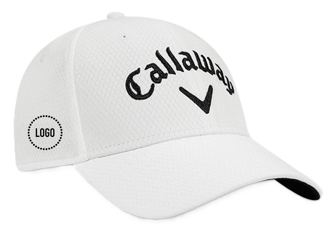 Callaway Performance Side Crest Structured logo kšiltovka, bílá