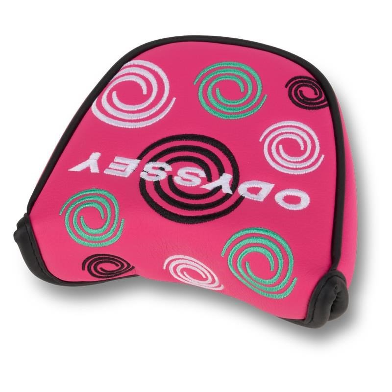 Odyssey Swirl Mallet putter kryt hlavy, růžový