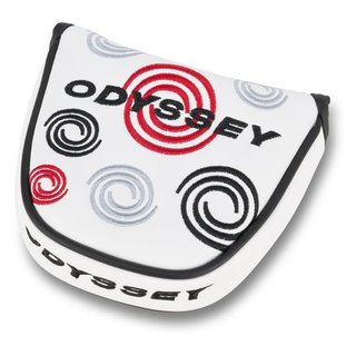 Odyssey Swirl Mallet putter kryt hlavy, bílý