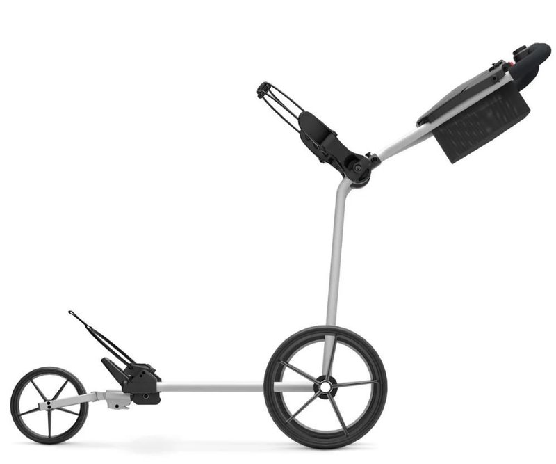 Big Max e-TI elektrický golfový vozík, šedý + baterie, nabíječka, 27+ baterie